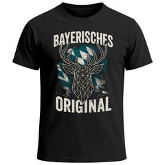 Herren T-Shirt für das Oktoberfest Bayerisches Original Fun-Shirt Trachtenshirt Bierfest Outfit Statement Moonworks®