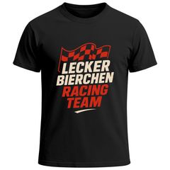 Herren T-Shirt für das Oktoberfest Lecker Bierchen Racing Team Fun-Shirt Trachtenshirt Bierfest Outfit Statement Spruch Saufen lustig Moonworks®