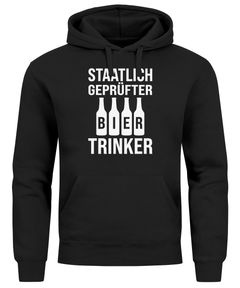 Hoodie Herren für das Oktoberfest Staatlich geprüfter Biertrinker Ersatz Tracht Pullover Volksfest Bierfest Outfit Spruch Lustig Moonworks®