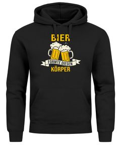 Hoodie Herren für das Oktoberfest – Bier formte diesen Körper – Ersatz Tracht Pullover Volksfest Bierfest Outfit Spruch Lustig Moonworks®