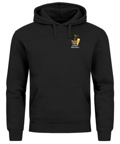 Hoodie Herren für das Oktoberfest Lecker Bierchen Trachten Hamster Ersatz Tracht Pullover Volksfest Bierfest Outfit Spruch Lustig Moonworks®