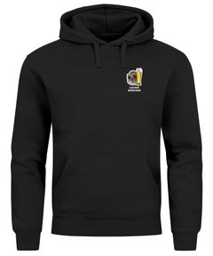 Hoodie Herren für das Oktoberfest Lecker Bierchen Sad Hamster Ersatz Tracht Pullover Volksfest Bierfest Outfit Spruch Lustig Moonworks®