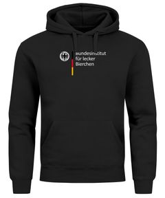 Hoodie Herren Spruch Bundesinstitut für lecker Bierchen Ersatz Tracht Pullover Volksfest Bierfest Outfit Spruch Lustig Moonworks®