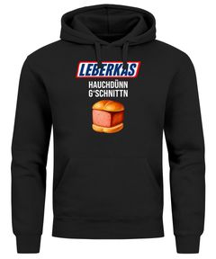 Hoodie Herren für das Oktoberfest Leberkas Hauchdünn Ersatz Tracht Pullover Volksfest Bierfest Outfit Spruch Lustig Moonworks®