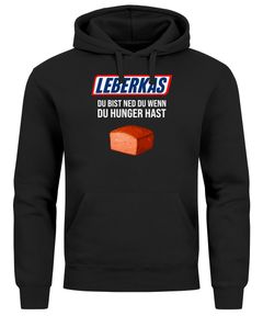 Hoodie Herren für das Oktoberfest – Du bist ned du wenn du Hunger hast – Leberkas Ersatz Tracht Pullover Volksfest Bierfest Outfit Spruch Lustig Moonworks®