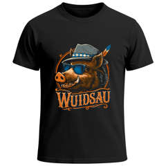 Herren T-Shirt für das Oktoberfest Wuidsau Wildschwein Sonnenbrille Fun-Shirt Trachtenshirt Bierfest Outfit Statement Spruch Saufen lustig Moonworks®