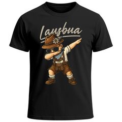 Herren T-Shirt für das Oktoberfest Lausbua Servus Dabbing Baby Fun-Shirt Trachtenshirt Bierfest Outfit Statement Spruch Saufen lustig Moonworks®