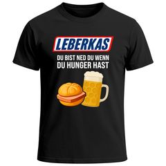 Herren T-Shirt für das Oktoberfest Leberkässemmel Leberkas Maßkrug Bier Fun-Shirt Trachtenshirt Bierfest Outfit Statement Spruch Saufen lustig Moonworks®