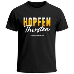 Herren T-Shirt für das Oktoberfest Hopfen dein Name individuelles Bier Fun-Shirt Trachtenshirt Bierfest Outfit Statement Spruch Saufen lustig Moonworks®
