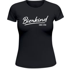 Damen T-Shirt für das Oktoberfest Bierkind Since Ever Fun-Shirt Trachtenshirt Bierfest Outfit Statement Spruch Moonworks®