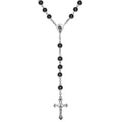 Rosenkranz Halskette Kreuzkette Damen Herren Kreuz Perlenkette Perlen Jesus