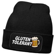 Herren Beanie Patch lustige Biersprüche Strickmütze mit Spruch Outfit für das Oktoberfest Männer Moonworks®