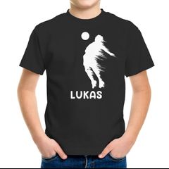 Kinder T-Shirt Jungen Fußball Design personalisiert mit Namen Geschenk für Jungen  Printshirt Moonworks®