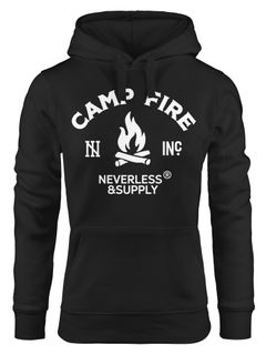 Hoodie Damen Lagerfeuer Camping Abenteuer Supply Kapuzen-Pullover Neverless®