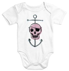 Baby Body Piraten Baby Skull Totenkopf mit Anker  Moonworks®