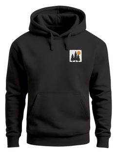 Herren Hoodie mit Bäumen Sonne Schlichtes Outdoor Brustmotiv Nature Logo Streetwear Fashion Streetstyle Neverless®