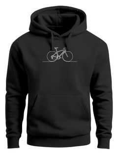 Herren Hoodie Bicycle Line Art Kapuzensweatshirt Fahrrad Design Bike Kapuzenpullover Cycling Streetwear Fashion Streetstyle Neverless®