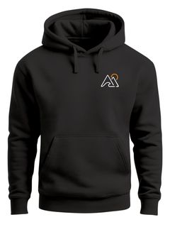 Herren Hoodie Mountain Logo  Kapuzensweatshirt mit kleinem Brustlogo Berg Symbol Minimal Outdoor Style Neverless®