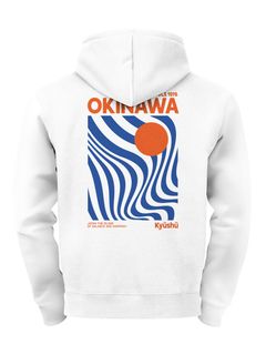 Herren Hoodie Okinawa Kyūshū | Kapuzenpullover mit Sonne Welle Print Vintage Japan Style Retro Grafik Print Neverless®