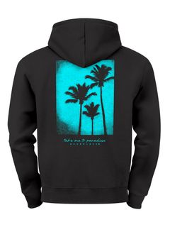Herren Hoodie Palmenmotiv | Neverless Take Me to Paradise Design Summer Vibes Streetwear Männer Fashion Neverless®