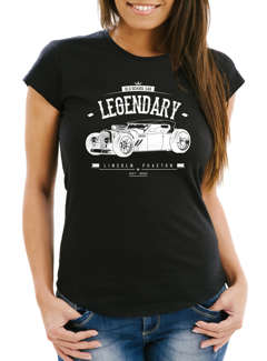 Damen T-Shirt Hot Rod Legendary Oldtimer Slim Fit Moonworks®