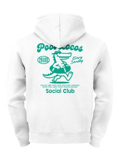 Herren Hoodie Krokodil Design Neverless Pool Locos Social Club Kapuzenpullover Every Sunday Edition Fashion Streetstyle Neverless®