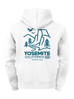 Herren Hoodie Yosemite California | Kapuzensweatshirt mit Naturmotiv National Park Graphic Print Outdoor Fashion Neverless®
