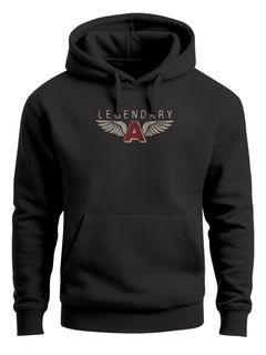 Hoodie Herren Print Aufdruck Motiv Legendary Wings Flügel Army Vintage Design Männer Fashion Streetstyle Neverless®