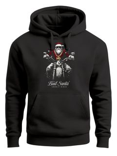 Hoodie Herren Bad Santa Biker Unholy Rides Kapuzen-Pullover Männer Neverless®