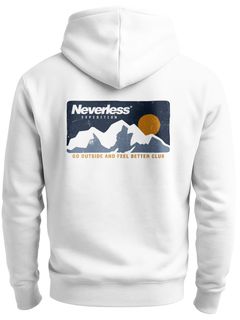 Herren Hoodie Backprint Berge Wandern Berg-Grafik Vintage Retro Style Kapuzen-Pullover Männer Fashion Streetstyle Neverless®