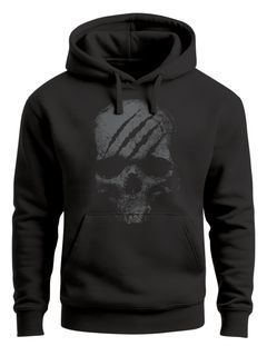 Hoodie Herren Totenkopf Skull Totenschädel Skelett Print Aufdruck Fashion Streetstyle Neverless®