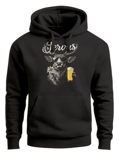 Hoodie Herren Hirsch Tracht Modern Lustig Volksfest Bayern Servus Hallo Bier Männer Fashion Neverless®