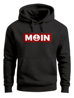 Hoodie Herren Moin norddeutsch Morgen Anker Kapuzen-Pullover Print Männer Fashion Streetstyle Neverless®