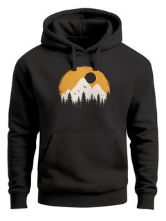 Hoodie Herren Outdoor Print Natural Badge Logo Wandern Kapuzenpulli Fashion Neverless®