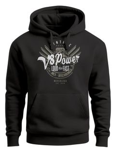 Hoodie Herren V8 Power Motor Block Tuning Kapuzen-Pullover Männer Neverless®