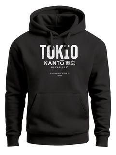 Hoodie Herren Frontprint Tokyo Japan Japanische Schriftzeichen Grafik Print Fashion Streetstyle Männer Neverless®