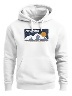Hoodie Herren Print Wandern Berg-Grafik Vintage Retro Style Kapuzen-Pullover Männer Fashion Neverless®