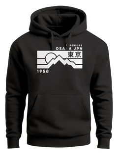 Hoodie Herren Aufdruck Osaka JPN japanische Schriftzeichen Fashion Print Kapuzen-Pullover Männer Neverless®