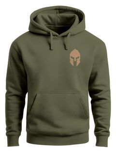 Hoodie Herren Logo Print Sparta-Helm Spartaner Gladiator Krieger Warrior Fashion StreetstyleNeverless®