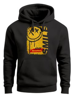 Hoodie Herren Print Aufdruck Smile Graffiti Design Drippy Face  Kapuzen-PulloverFashion Streetstyle Neverless®