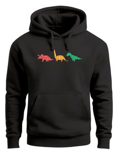 Hoodie Herren Dinosaurier Aufdruck Polygon Tiere Geometric Print Fashion Streetstyle Neverless®