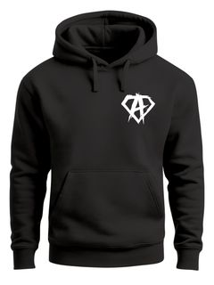 Hoodie Herren Print Aufdruck Alpha Superhero Gym Anarchy Badge Logo Fashion Streetstyle Neverless®