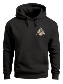 Hoodie Herren Aufdruck Logo Wikinger nordische Mythologie Valknut Wotansknoten Valhalla Neverless®