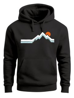 Hoodie Herren Berg Wandern Natur Outdoor Aufdruck Print Fashion Streetstyle Neverless®
