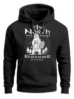 Hoodie Herren Bär Wiking Adventure Runen the North Natur Print Aufdruck Fashion Streetstyle Neverless®