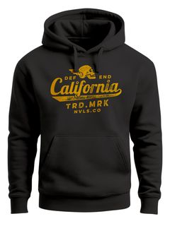 Hoodie Herren California Skull Totenkopf Flügel Biker  Print Kapuzen-Pullover Männer Fashion Streetstyle Neverless®