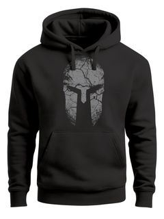 Hoodie HerrenAufdruck Sparta Helm Spartan Warrior Print Kapuzen-Pullover Männer Fashion Streetstyle Neverless®