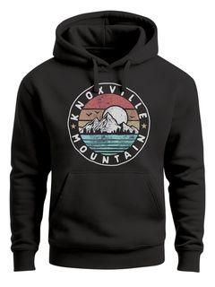 Hoodie Herren Knoxville Mountain Logo Adventure Vintage Emblem Berge Kapuzen-Pullover Männer Neverless®