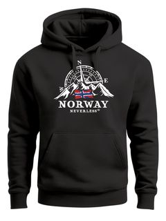 Hoodie Herren Norwegen Flagge Skandinavien Nordisch Kompass Kapuzenpulli Männer Fashion Neverless®