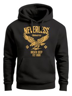 Hoodie Herren Adler Eagle Print Retro Aufdruck Vintage Design Kapuzen-Pullover Männer Fashion Streetstyle Neverless®